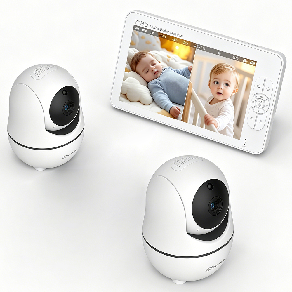 Audio Hd Music - 7 inch HD Split Screen Babyfoon