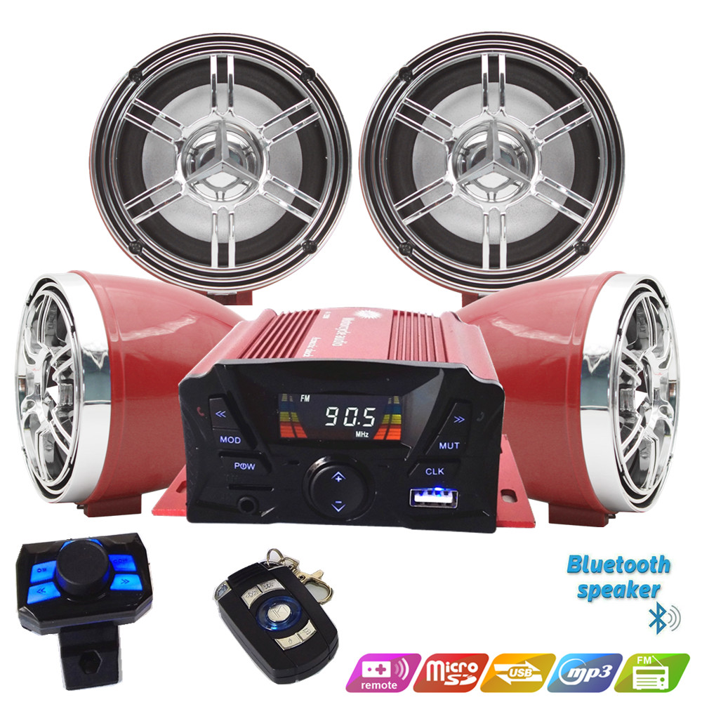 Audio Music Mp3 - 12V 4-kanaals UTV ATV Golfkar Motorfiets