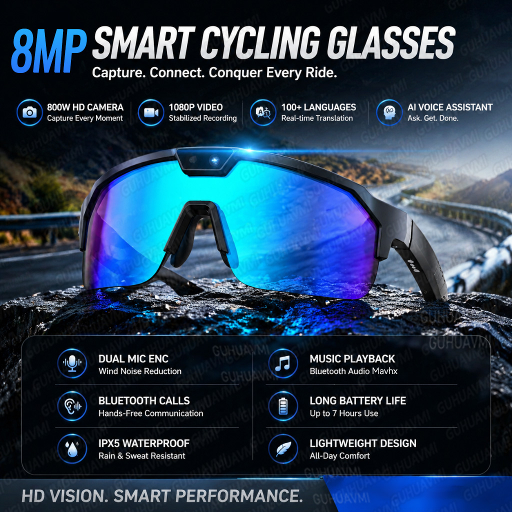 Audio Hd Music - Nieuwe POV Sport Fietsbril Smart Glasses