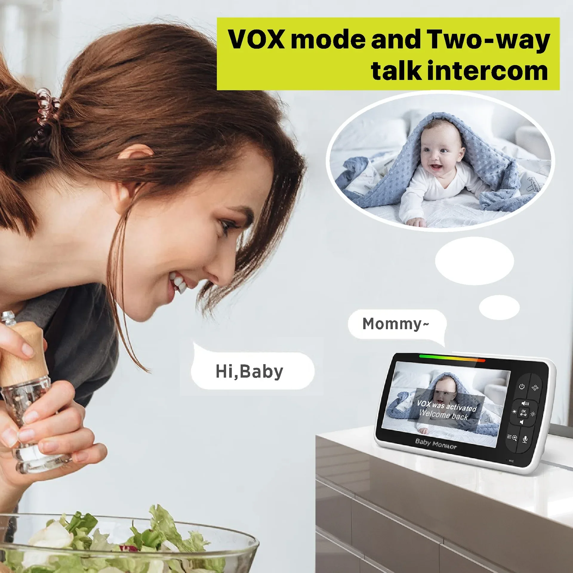 5.0 Inch Video Baby Monitor, m - Audio Hd Music recensie en prijs