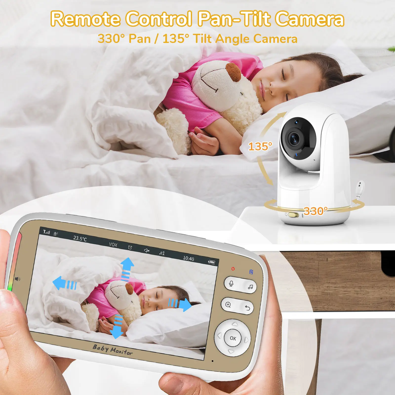5 inch Babyfoon met 3x Zoom PT - Audio Hd Music recensie en prijs