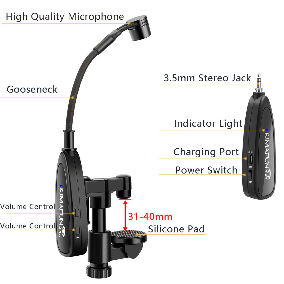 Kimafun 2.4G Muziekinstrument  - Audio Youtube Music Free recensie en prijs